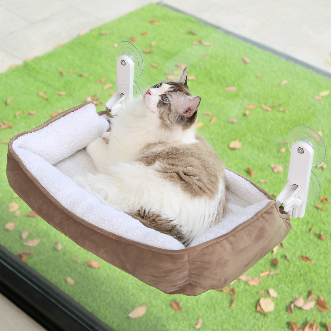 Zakkart Foldable Cat Hammock for Window with Bolster